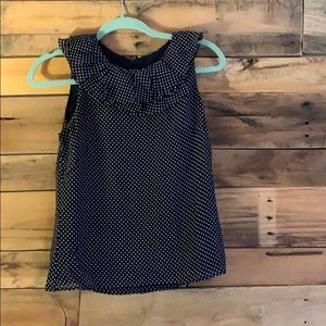 Navy polka dot J Crew blouse